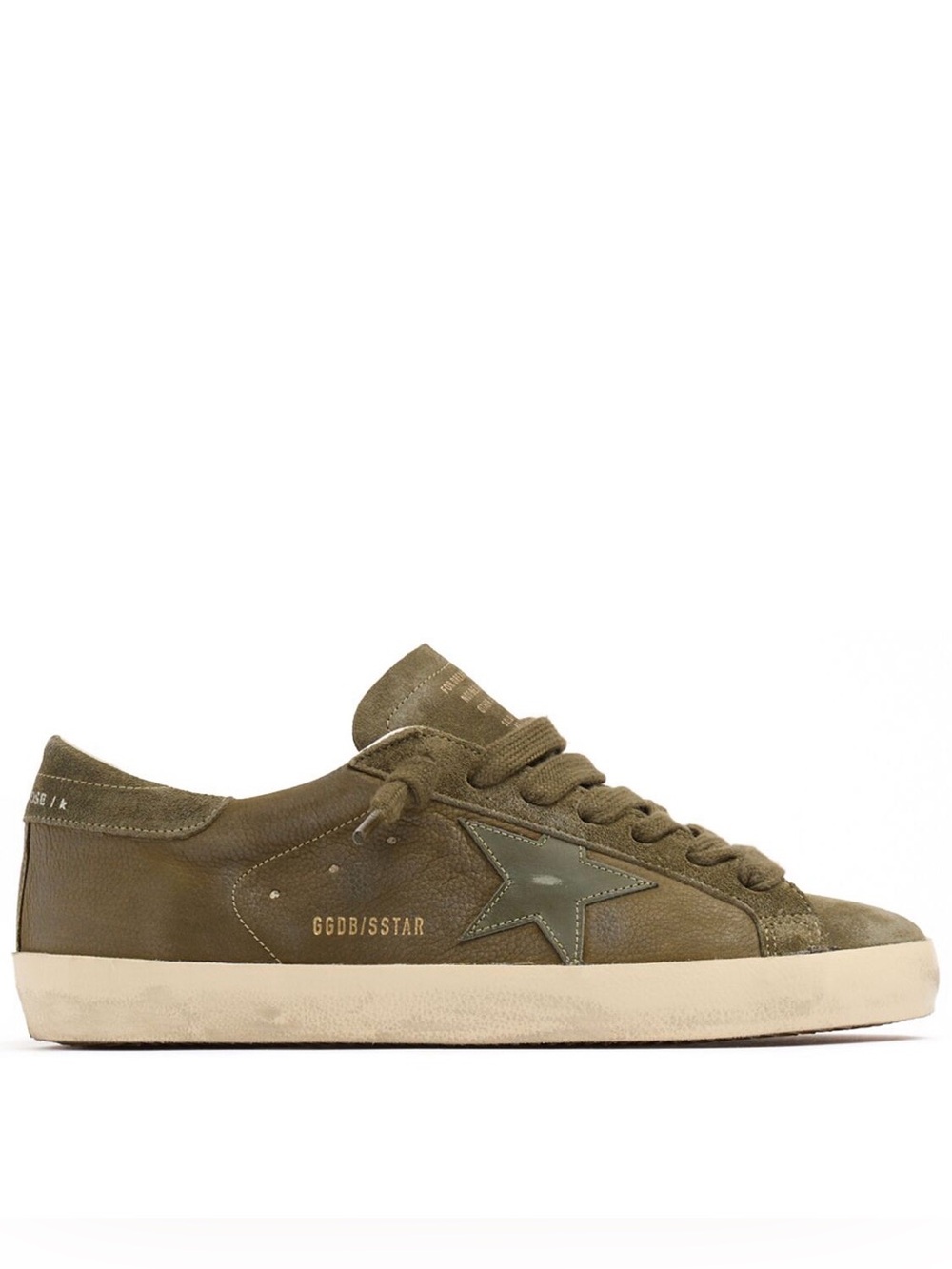 Golden Goose Men’s Superstar Sneaker Olive Night Suede/Leather sz 43 New in Box